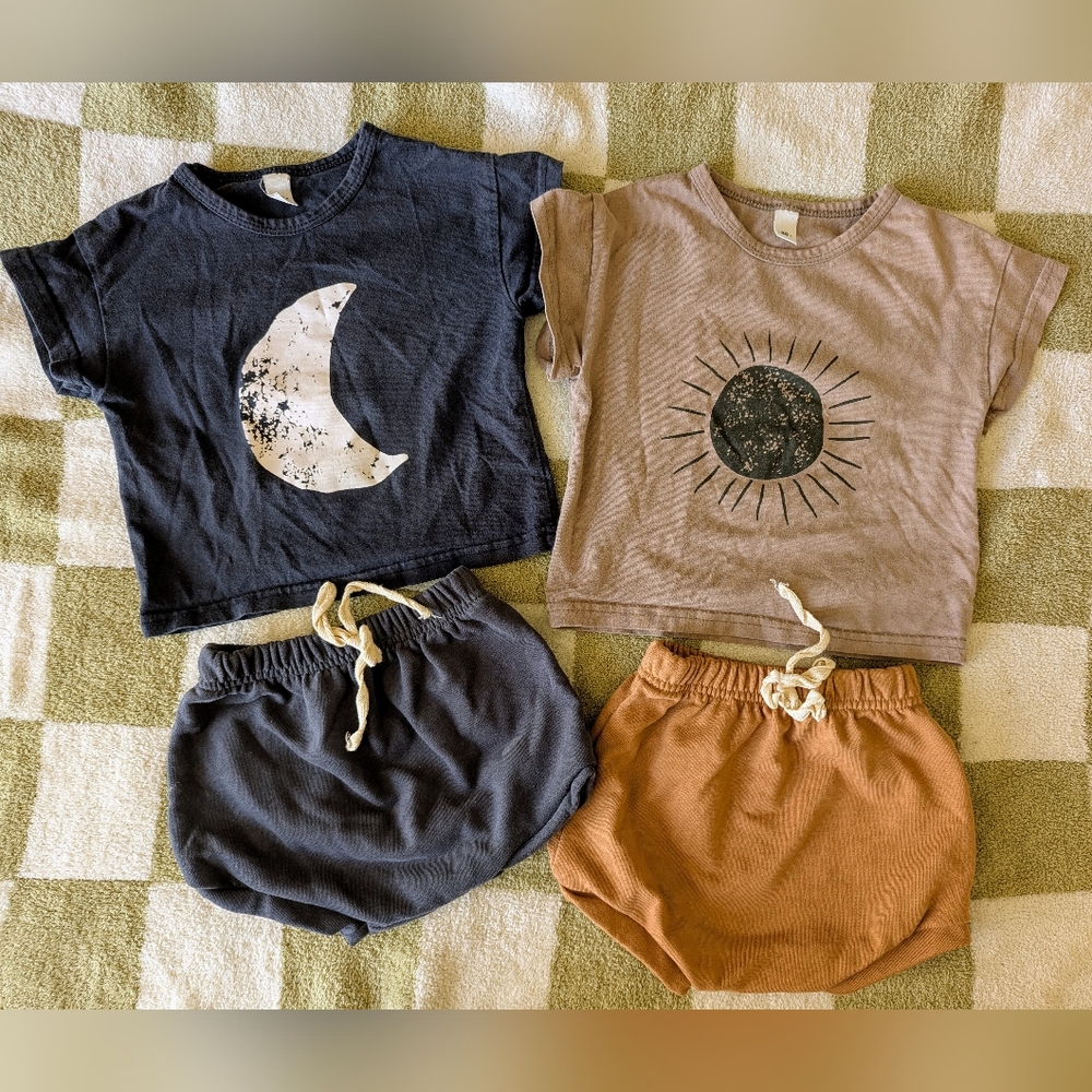 Graphic Tees & Drawstring Shorts Bundle